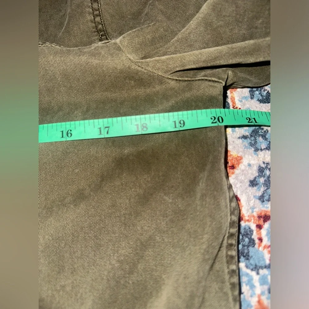 Lucky Brand Military Jacket M Cinched Waist Utility Army Olive Green Zip - Picture 12 of 13